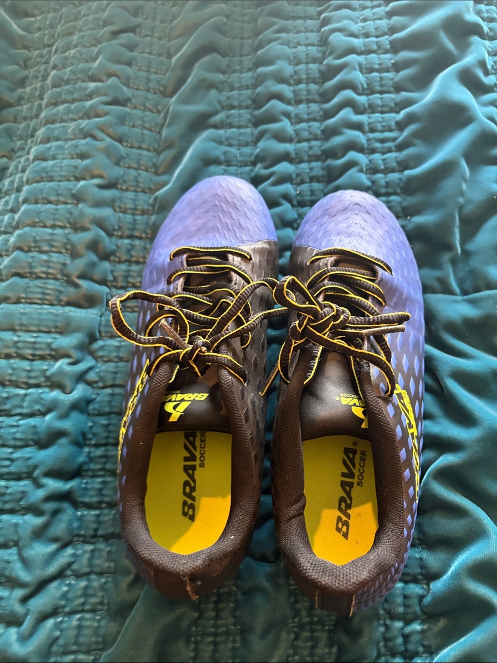 Brava Kids' Purple and Brown Soccer Sneakers - Lightweight Play